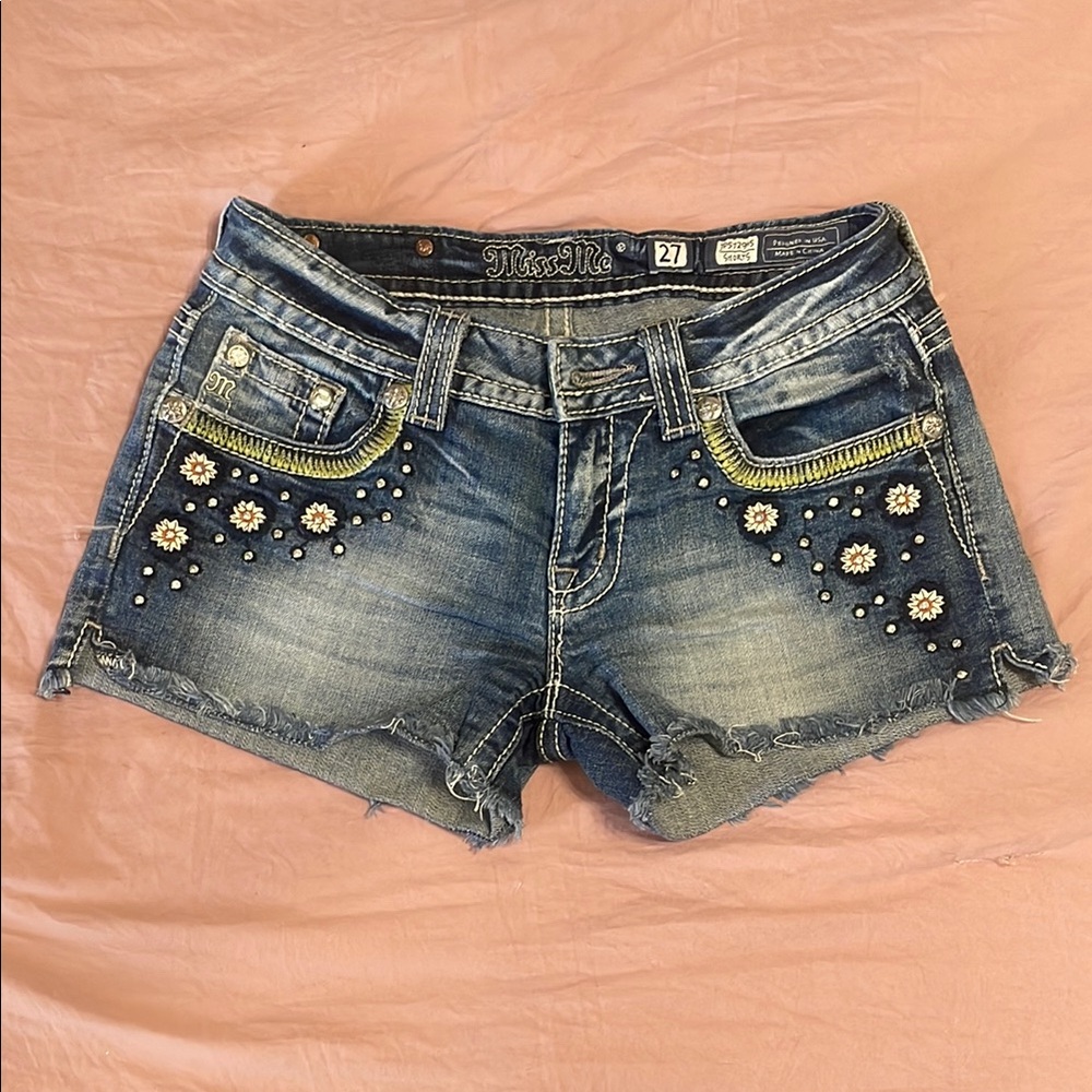 Miss Me Women's Blue Denim Shorts